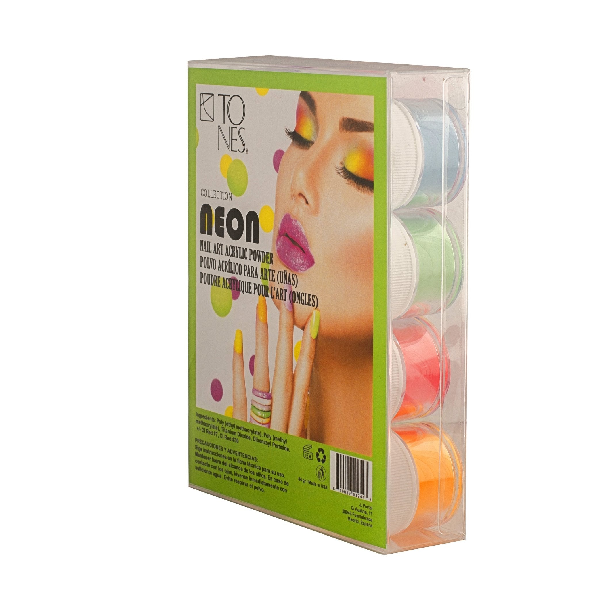 Acrylic Art Powder - 3D Collection: Neon (12 x 0.25 oz) - Tones