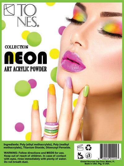 Acrylic Art Powder - 3D Collection: Neon (12 x 0.25 oz) - Tones