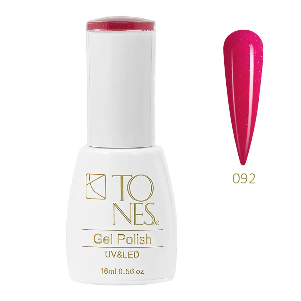 Gel Polish #92 - Pink Kisses  | Dark Pink Gel | UV/LED | 0.56 fl oz — Tones Professional