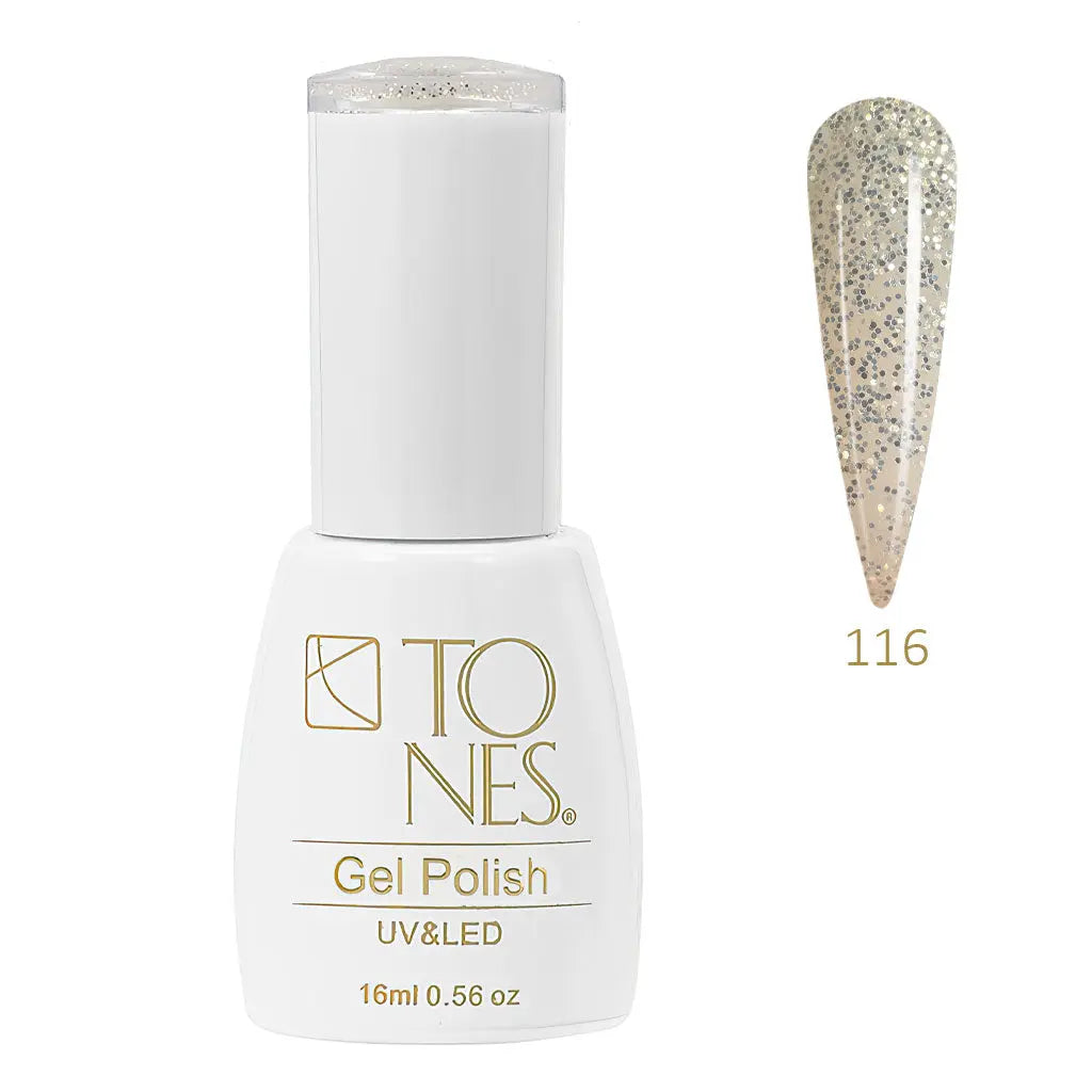 Gel Polish #116 - Champagne Dreams  | Silver Gel | UV/LED | 0.56 fl oz — Tones Professional