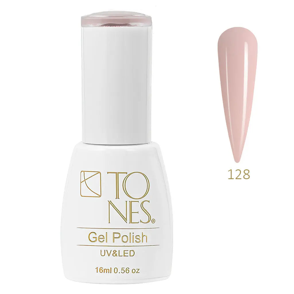 Gel Polish #128 - Pink Cream  | Nude | UV/LED | 0.56 fl oz — Tones Professional