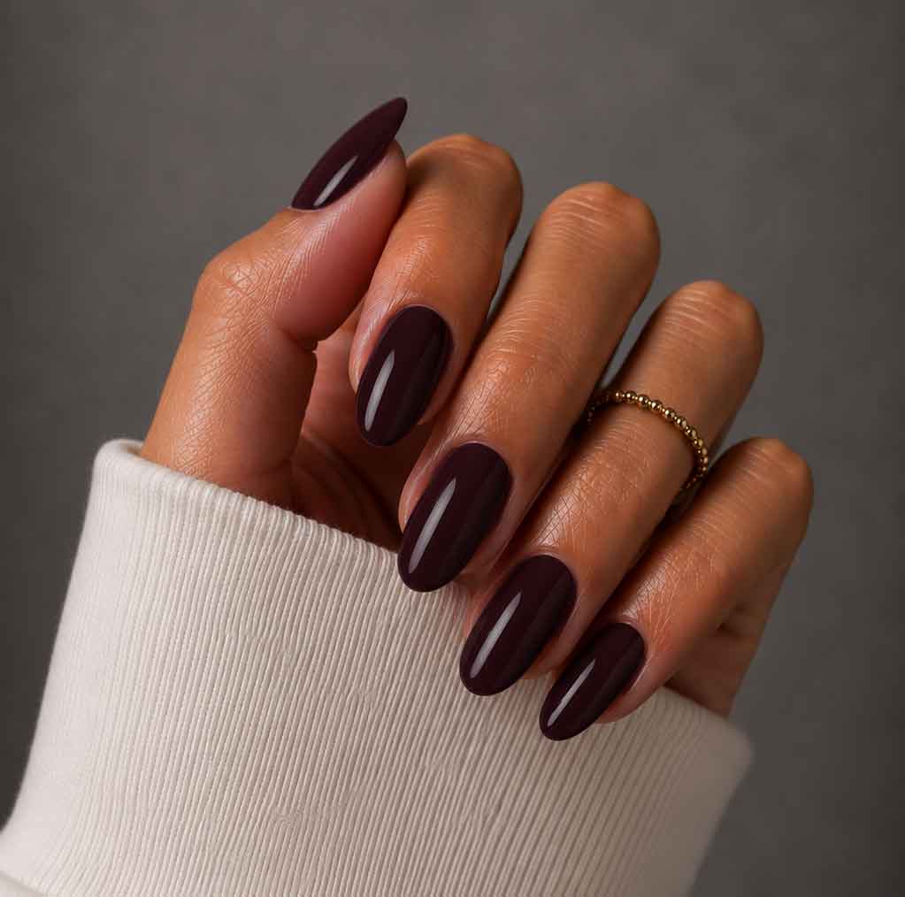 Gel Polish #42 - Midnight After Dark  | Dark Red Gel | UV/LED | 0.56 fl oz — product detail view 2