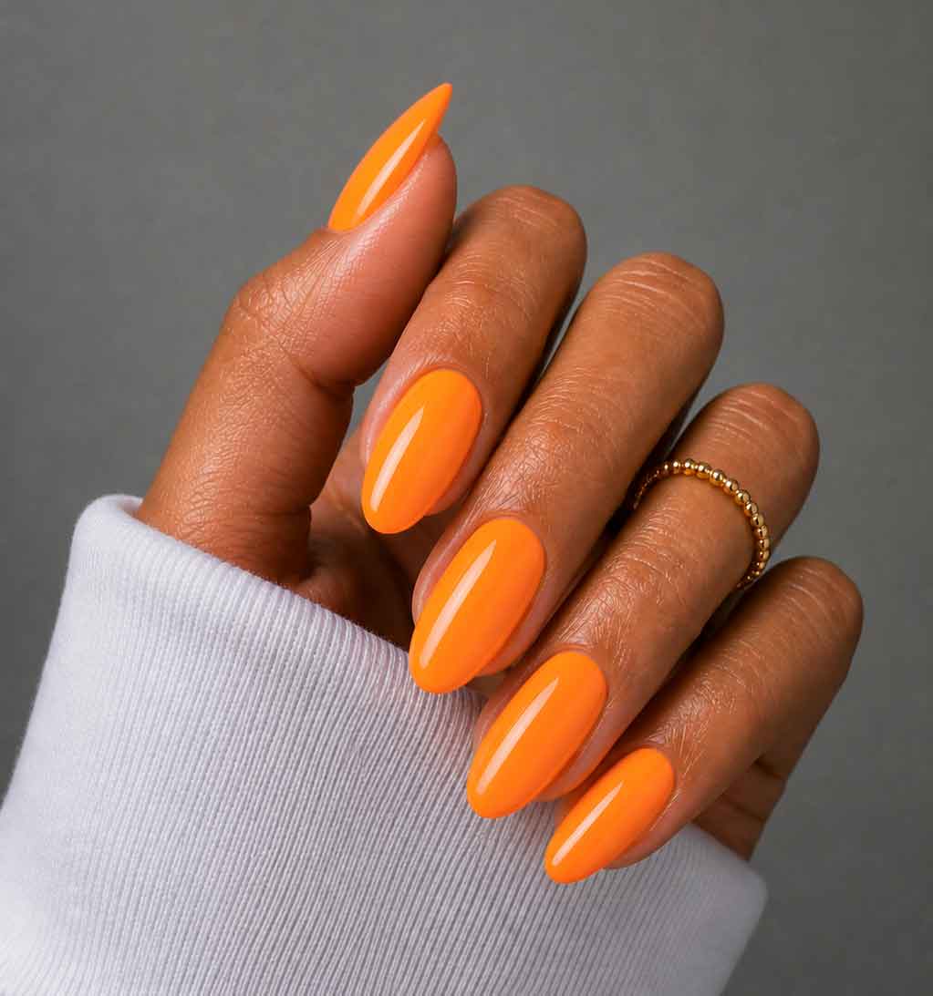 Gel Polish #46 - Orange Pop  | Neon Orange Gel | UV/LED | 0.56 fl oz — product detail view 2