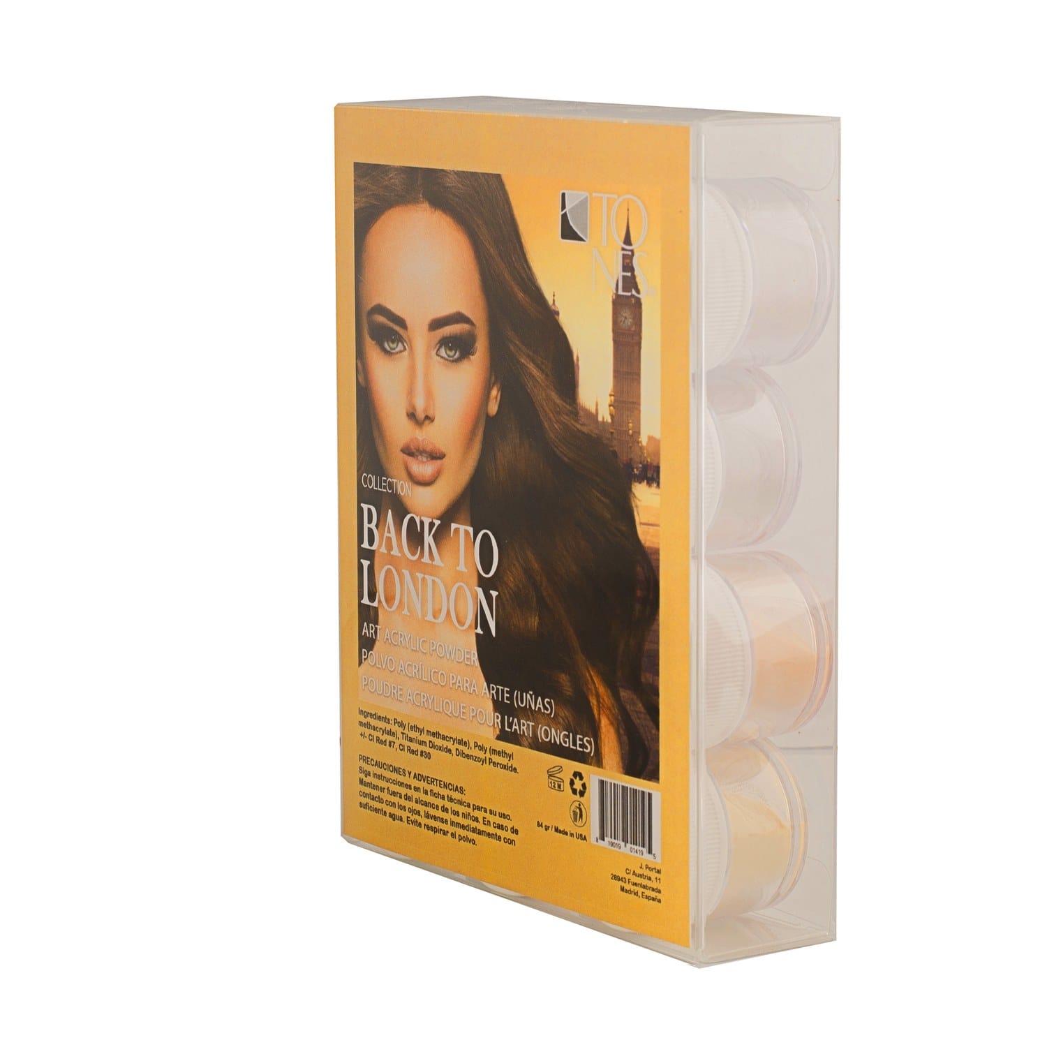 Acrylic Art Powder - 3D Individual: Back to London (0.5 oz) — Detail View | Tones Professional Nail Products