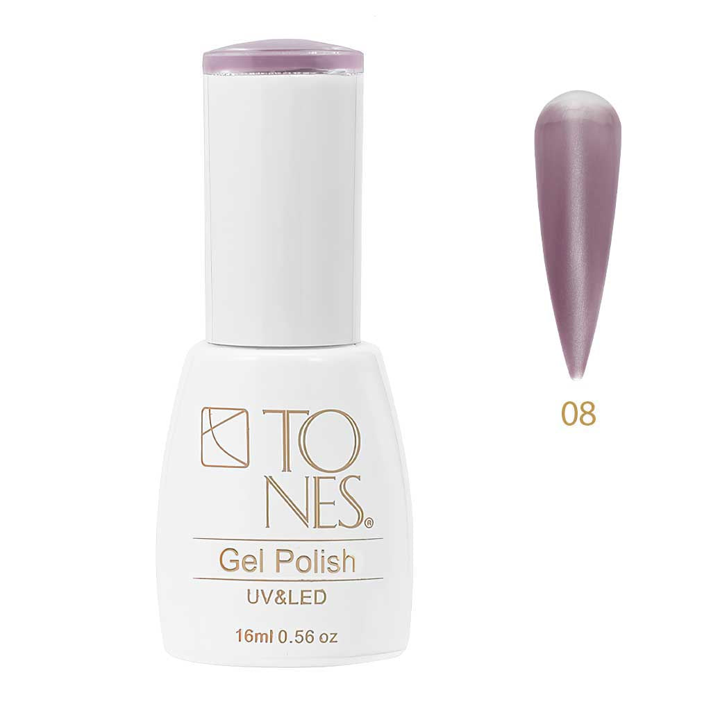 Tones Cat Eye Gel Polish #08 - Lilac Cashmere | Purple | UV/LED | 0.56 fl oz | HEMA-Free UV/LED Soak-Off Gel Polish | Tones P