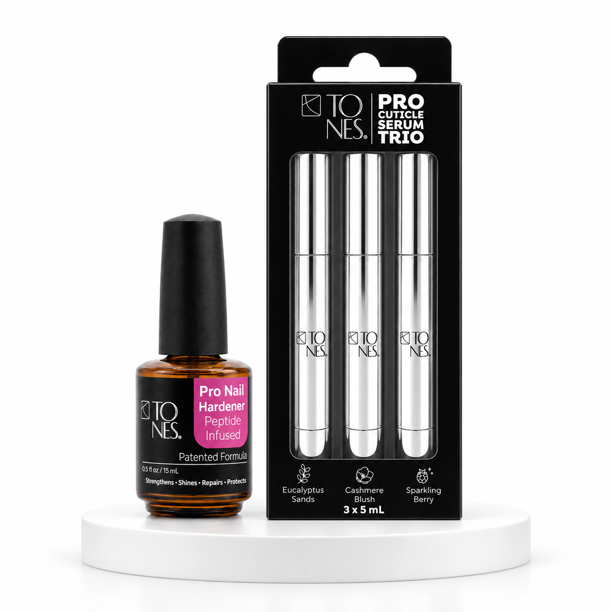 Pro Nail Hardener (15 mL / 0.5 floz) + Cuticle Serum Trio - Bundle