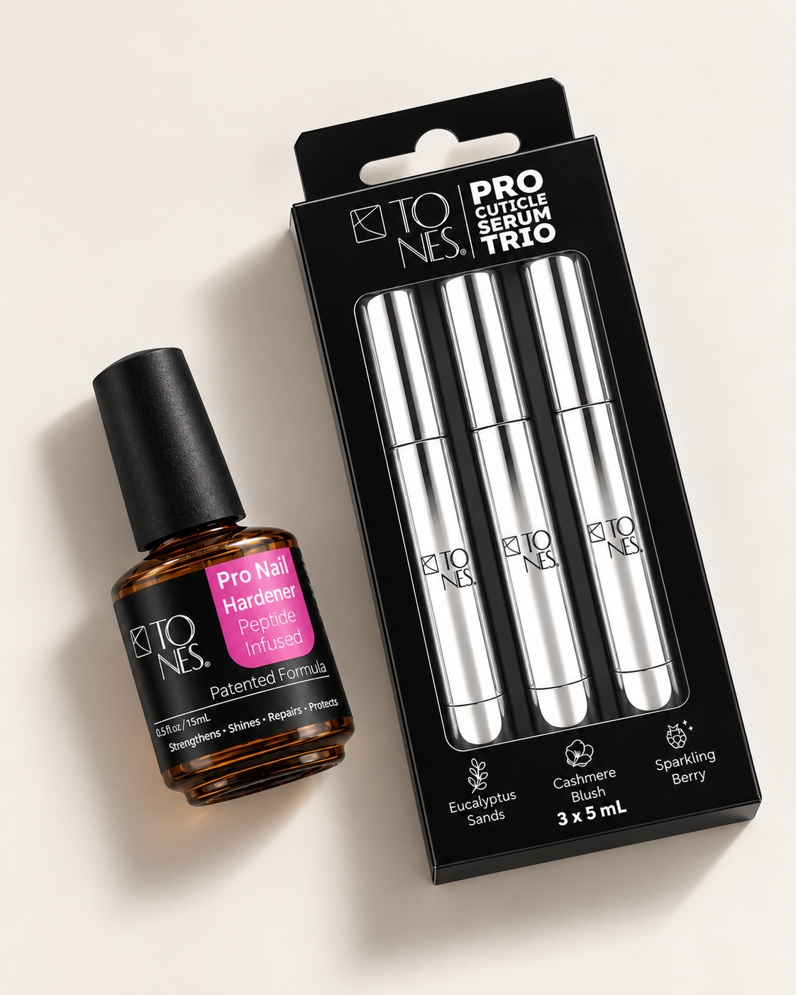 Pro Nail Hardener (15 mL / 0.5 floz) + Cuticle Serum Trio - Bundle