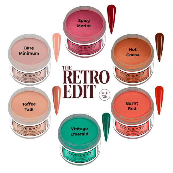 Coverland Acrylic Powder Collection (1.5 oz x 6) "The Retro Edit"