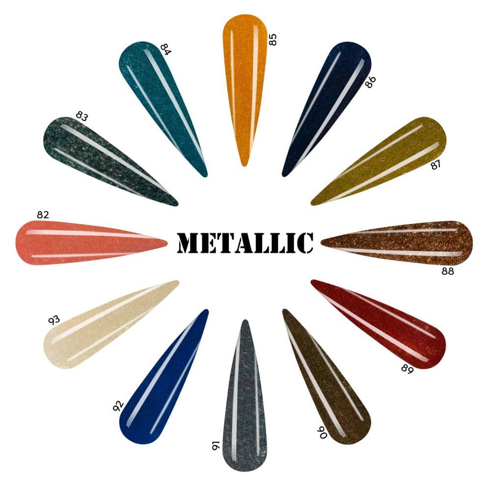 Acrylic Art Powder - 3D Individual: Metallic (0.5 oz) — Detail View | Tones Professional Nail Products