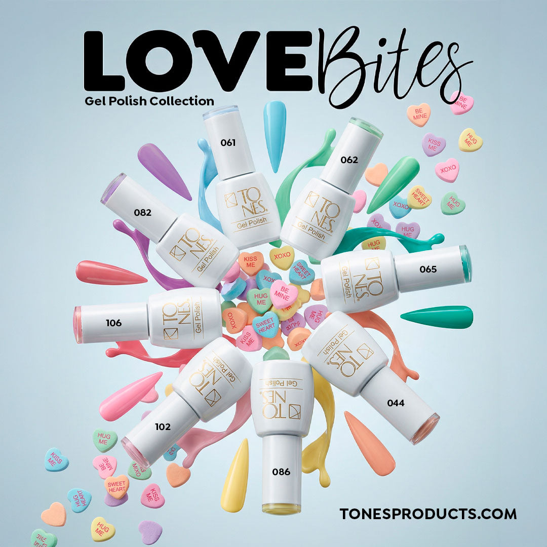 Gel Polish Kit - "Love Bites" (8 x 0.56 fl oz) — View 4 | Tones Professional Nail Products