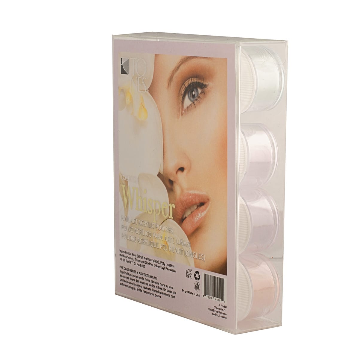 Acrylic Art Powder - 3D Individual: Whisper (0.5 oz) — Detail View | Tones Professional Nail Products