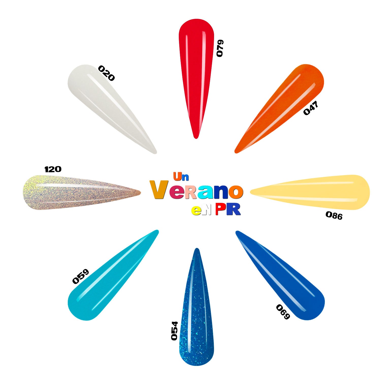 Gel Polish Kit - "Un Verano en PR" (8 x 0.56 fl oz) — HEMA-Free UV/LED Soak-Off Gel Polish | Tones