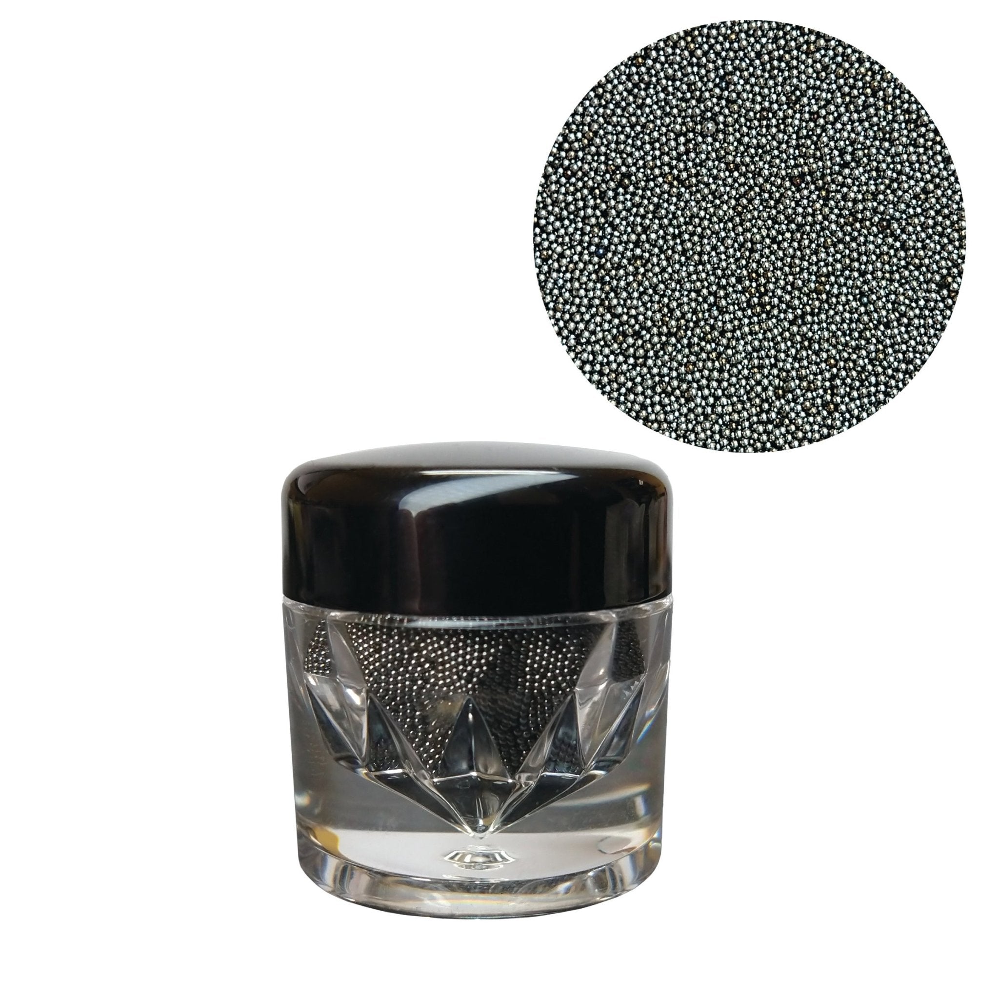 0.4mm Micro Stainless Steel Beads Mini Caviar 10 grams - Black - Tones