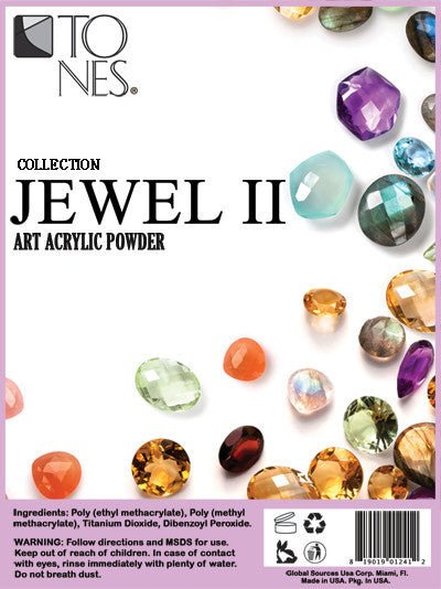 Acrylic Art Powder - Encapsulated Collection: Jewel II (12 x 0.25 oz) - Tones