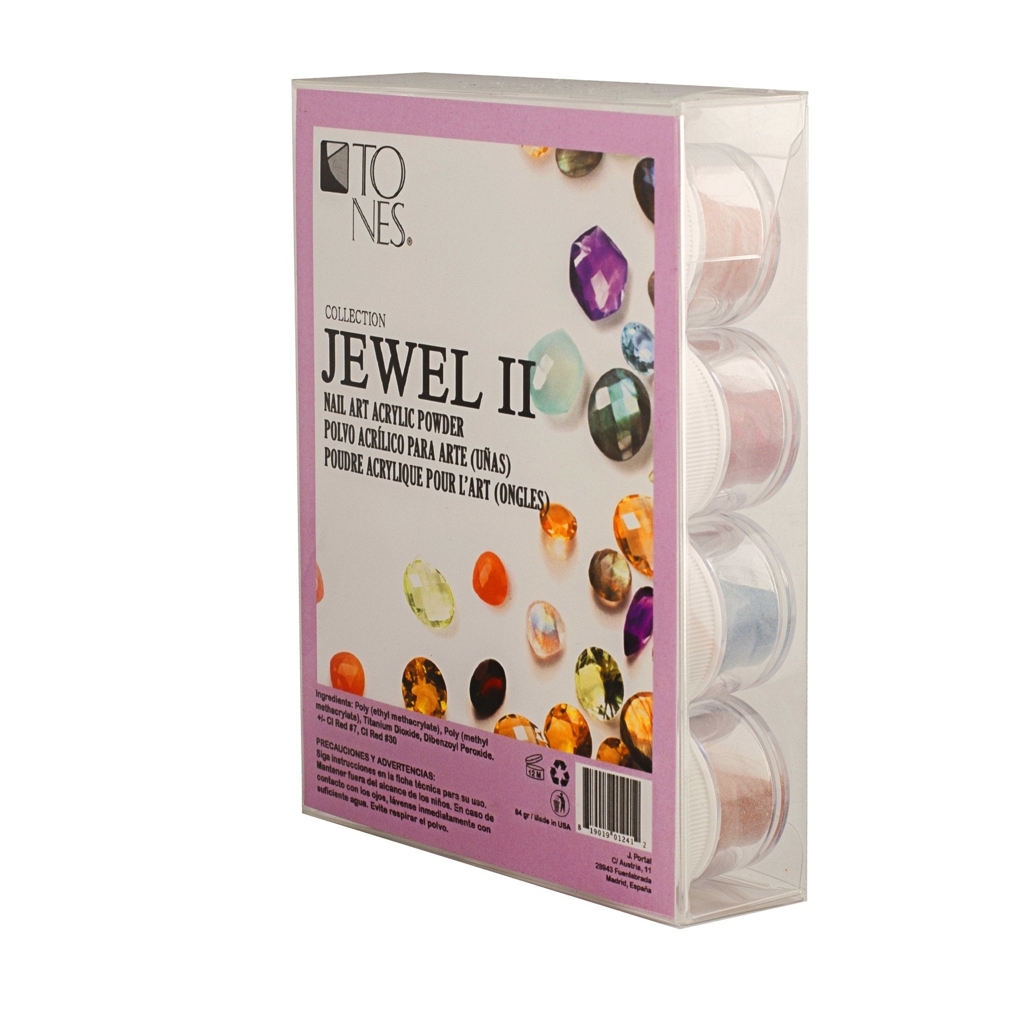 Acrylic Art Powder - Encapsulated Collection: Jewel II (12 x 0.25 oz) - Tones