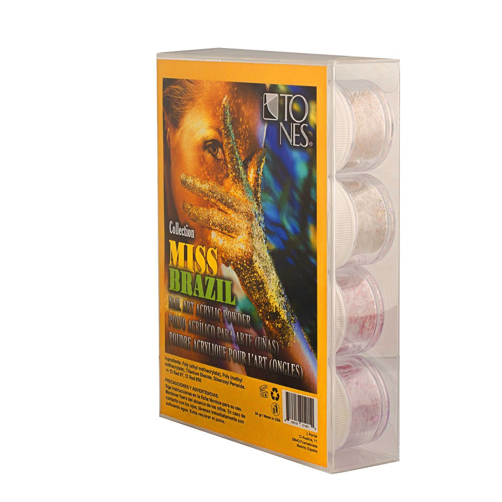 Acrylic Art Powder - Encapsulated Collection: Miss Brazil (12 x 0.25 oz) - Tones