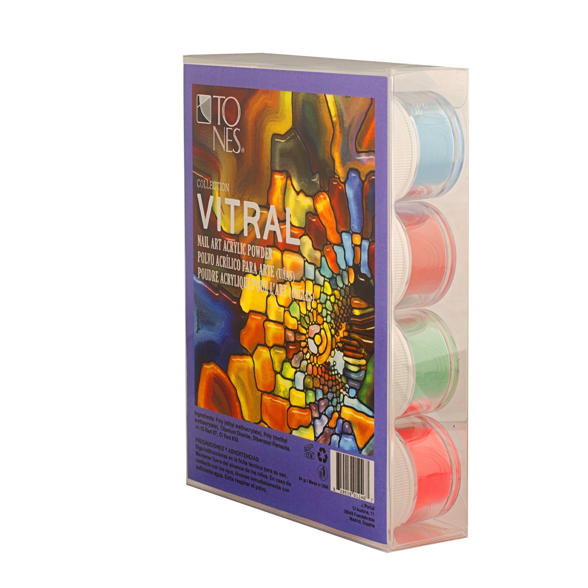 Acrylic Art Powder - Encapsulated Collection: Vitral (12 x 0.25 oz) - Tones