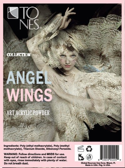 Acrylic Art Powder - Encapsulated Individual: Angel Wings (0.5 oz) - Tones