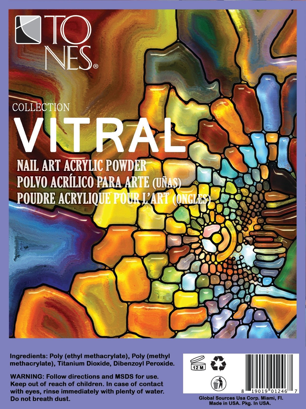 Acrylic Art Powder - Encapsulated Individual: Vitral (0.5 oz) - Tones
